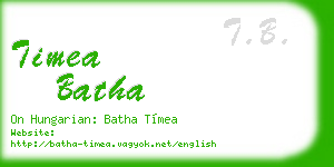 timea batha business card